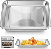 Air Fryer Tray Replacement for Cuisinart TOA-26 TOA-28 Toaster Air Fryer Convection Oven, 10.7 * 9.8'' Non-Stick Mesh Air Fryer Stainless Steel Basket Wire Rack Accessories Parts, Dishwasher Safe
