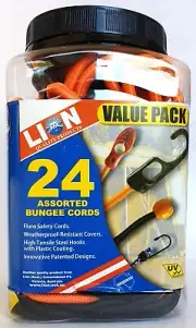24 Piece Assorted Octopus Occy Bungee Cord Straps Pack Fluro Colours