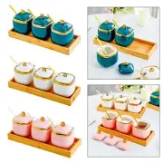 Seasoning Pepper Pots Seasoning Jar Ceramic Condiment Pots for Sugar Paprika