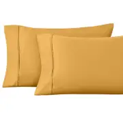 1200-Thread Count Egyptian Cotton Solid Pillowcase Set, Dijon