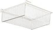 Hanging Pull Out Drawer Basket, Wardrobe Storage Frame, Closet Storage Drawer Storage Basket Organization for, White, L