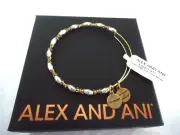 Alex and Ani JUNIPER TWO TONE Charm Bangle Bracelet New W/Tag & Box