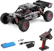 WLtoys 124016 RC Car, 1:12 Scale Remote Control Car, 4WD 75km/h High Speed Racing Car, 2.4GHz All Terrain Off Road RC Truck RTR with Brushless Motor and Metal Chassis for Kids Adults