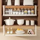 Expandable Under Cabinet Storage Rack Telescopic Cabinet Shelf Spice Holder