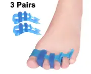 Toe Separators, Toe Spacers ,Realign Toes and Relieve Tightness in Your Feet, Toe Spacers for Overlapping Toes, Bunion Support - Blue