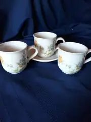 Noritake, SUMMERBREEZE, Cup & Saucer and 2 Cups