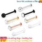 8PCS Piercing Studs Tragus Conch Helix Earring Barbell Body Jewellery