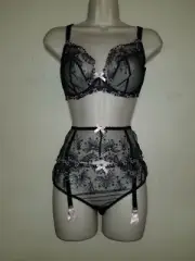 Agent Provocateur Kaylie bra 36DD, suspender, and brief AP 4 or AP 5 NWT