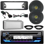 JVC 1-DIN Marine Bluetooth CD Radio, 2x 6.5" 300W Max Speakers, HD Accessoires