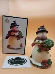 NEW PORTMEIRION BOTANIC GARDEN MISTLETOE SNOWMAN TEA LIGHT CANDLE 7.5" vtg