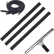 Dfuqanb Pack of 3 105 cm Window Squeegee Silicone Replacement Lip, Soft Window Wiper, Wide Rubber Lip, Shower Squeegee, for Window Glass, Car Window Cleaning