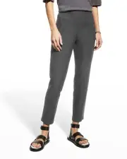 NEW EILEEN FISHER GRAY SLIMMING CREPE PANTS SIZE XL $168