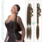 Natural As Human Braids Ponytail Wrap Bubble Thick Braiding Hair Extensions 34in
