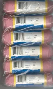 Crochet/ tatting thread size 8 6 skeins coral (B8)