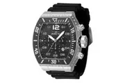 Invicta Pro Diver Chronograph Silicone Strap Black Dial Quartz 47282 100M Men's Watch