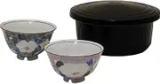 Ohitsu: far-red ceramic Ohitsu Mr. & bowl set porcelain Ichichin sasanqua (drained) rice with tea (large) rice with tea