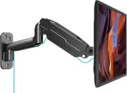 Single Monitor Wall Mount for 13 to 32 Inch Computer Screens, Gas Spring Monitor