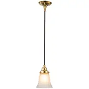 Period Brass Cable Pendants Lights Frosted Killara Glassware Zipper Traditional Lighting