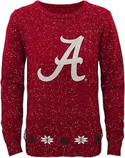 [NCAA by Outerstuff] Outerstuff Girls NCAA Girls 7-16 Michigan State Knit Team Holiday Fleck Sweater 476RS-P, Girls, NCAA Girls 7-16 Alabama Knit Team Holiday Fleck Sweater, 476RS, Victory Red, S(7-8)