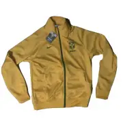New Nike Brazil CBF Warm Up Training Top Jacket Men's Small Zip S World Cup NWT