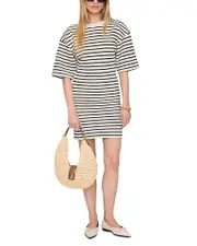 Anine Bing Mona Striped French Terry Dress