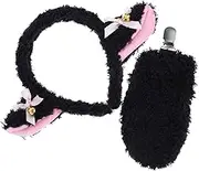 COMPUKAS Lamb Ears Tail Accessory Set Furry Sheep Headband Tail for Kids Ideal for Birthday Party and Dress-up