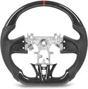Steering Wheel, Compatible with Infiniti 0 2014-2016, Carbon Fiber Look Wheel, Perforated Leather Wheel, 0 Steering Wheel Replacement