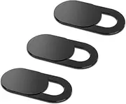 Webcam Cover Shutter Plastic Universal Camera Cover Web Cam Slider Privacy Sticker for Phone Tablet PC Laptop Black 3PCS
