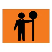 Boxed Edge Sign - Flagman / Traffic Controller - 1200x900mm