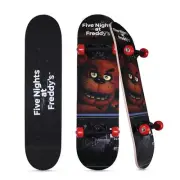 Five Nights at Freddy’s Skateboard with Printed Graphic Grip Tape - Great for...