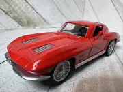 JPL Enterprises 1963 Chevy Corvette Stingray Split Window Pull Back 5” Car Red