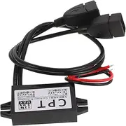 iplusmile Converter 12v to 5v 3a Car Charger Dual USB Ports Voltage Regulator for Navigation Dash Cam Safety First Quick Install