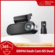 4K Dash Cam N5 Dual Front and Rear 4K UHD Resolution Dash Camera Car DVR Al Base
