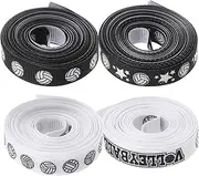 COLLBATH 4rolls Volleyball Print Polyester Ribbon Cheerleading and Sports Party Decorations Wide for DIY Crafts Wrapping and Birthday Celebrations