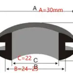 22MM 索環, 用於 PVC 管 1 / 2 “黑色