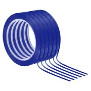 1/8" Whiteboard Tape, 6 Pack Thin Dry Erase Tape for Chart Marking, Blue