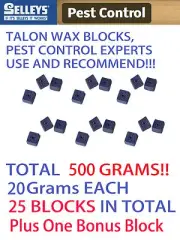 TALON WAX BLOCKS 520 GRAMS 26 BLOCKS Rat Mouse Bait Poison Killer Rodenticide