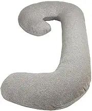 Leachco Snoogle Chic Jersey Total Body Pillow - Heather Gray, 1 Count (Pack of 1)