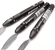 Graphite Stick Set - Water Soluble - 4B 6B 10B, Art Drawing Supplies for Sketch & Shading Pencils, Artist Sketching - 3 Pcs