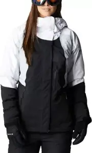 Columbia Women's Glacier View Warm Insulated Jacket Black Grey White X-Large