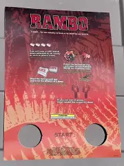 NOS Sega Rambo Control Panel Overlay