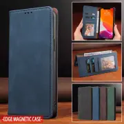 For iPhone 12 11 Pro Max 8 7 Plus XR XS Case Magnetic Leather Wallet Flip Cover