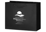 Branded Gloss Laminated Euro Tote Bag 9x3x7 Foil Stamped with Your Logo 100 Bags