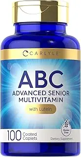 Carlyle Senior Multivitamin for Over 60 | 240 Tablets | with Lutein & Lycopene | ABC Advanced Supplement for Men and Women | Non-GMO, Gluten Free