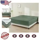 Super Soft Green Fitted Sheet - 16" Deep Pocket Bamboo Rayon, King Size Comfort