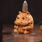Cartoon Hippo Backflow Incense Holder Green Sandalwood Incense Holder Home