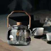 Glass Teapot Transparent 1L Stoves Boiled Tea with Strainer