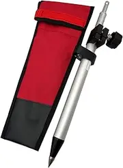 LS2015 Stakeout Surveying Prism Pole for Leica, Handheld Surveying Pole with Twist Lock Extended to 60cm,with Level Bubble and Soft Bag