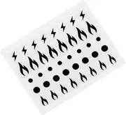 HALLMERS Flame Ignition Gas Dot Indicator Decal Stove Sticker (Black Print Clear Adhesive) Replacement Oven Label Cooktop Burner Hob Knob Dial Switch
