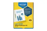 100pc Marbig Light Weight A5 Ring Binder Sheet Protectors File Pocket Clear